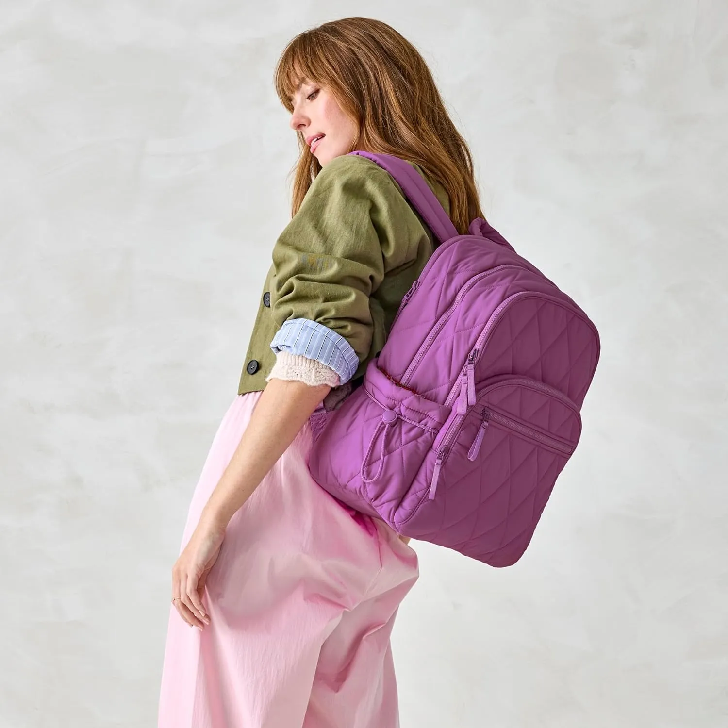 Vera Bradley Featherweight Large Bancroft Backpack, Iris Orchid