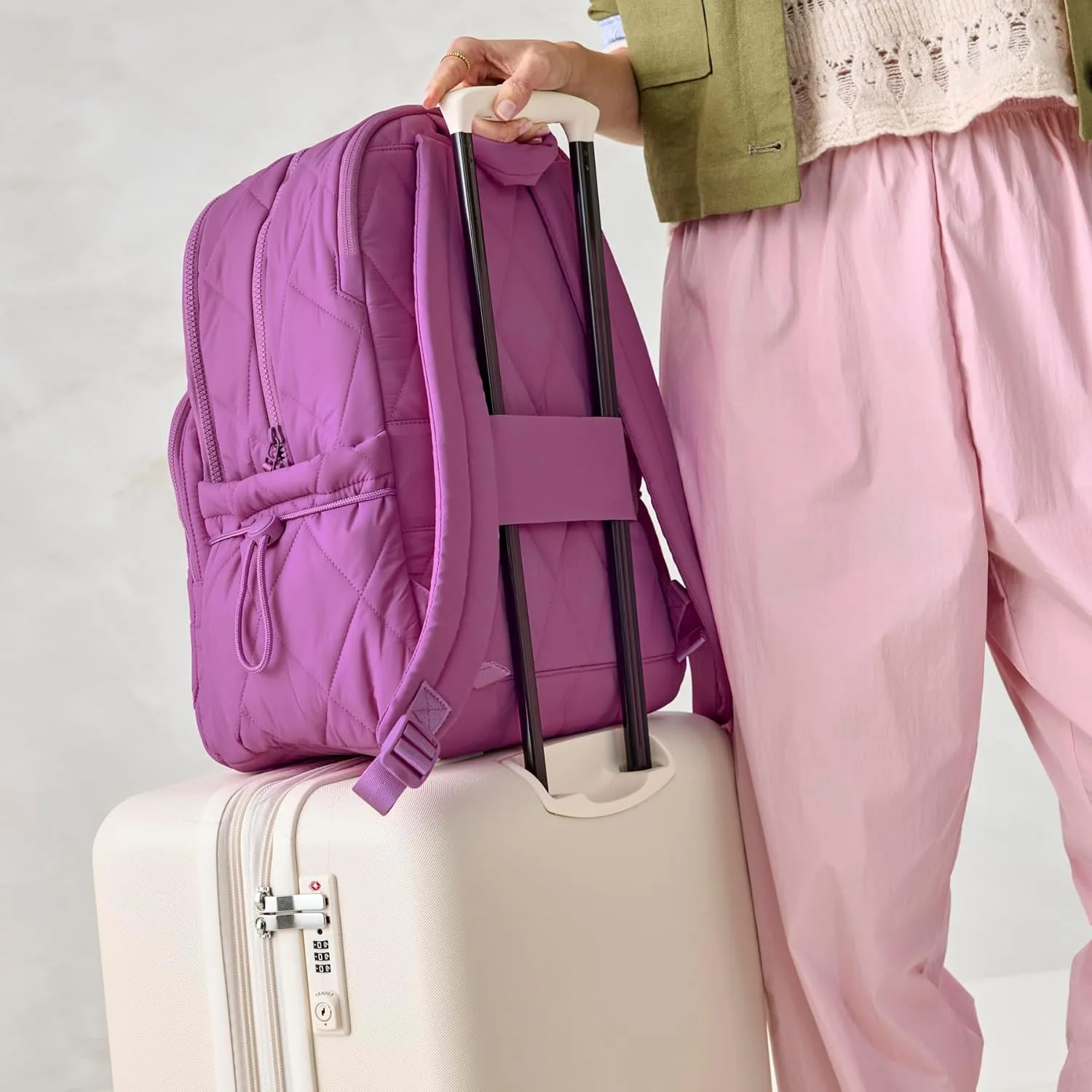 Vera Bradley Featherweight Large Bancroft Backpack, Iris Orchid