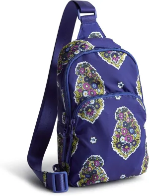 Vera Bradley Ripstop Lorman Sling Backpack, Kew Gardens Blue