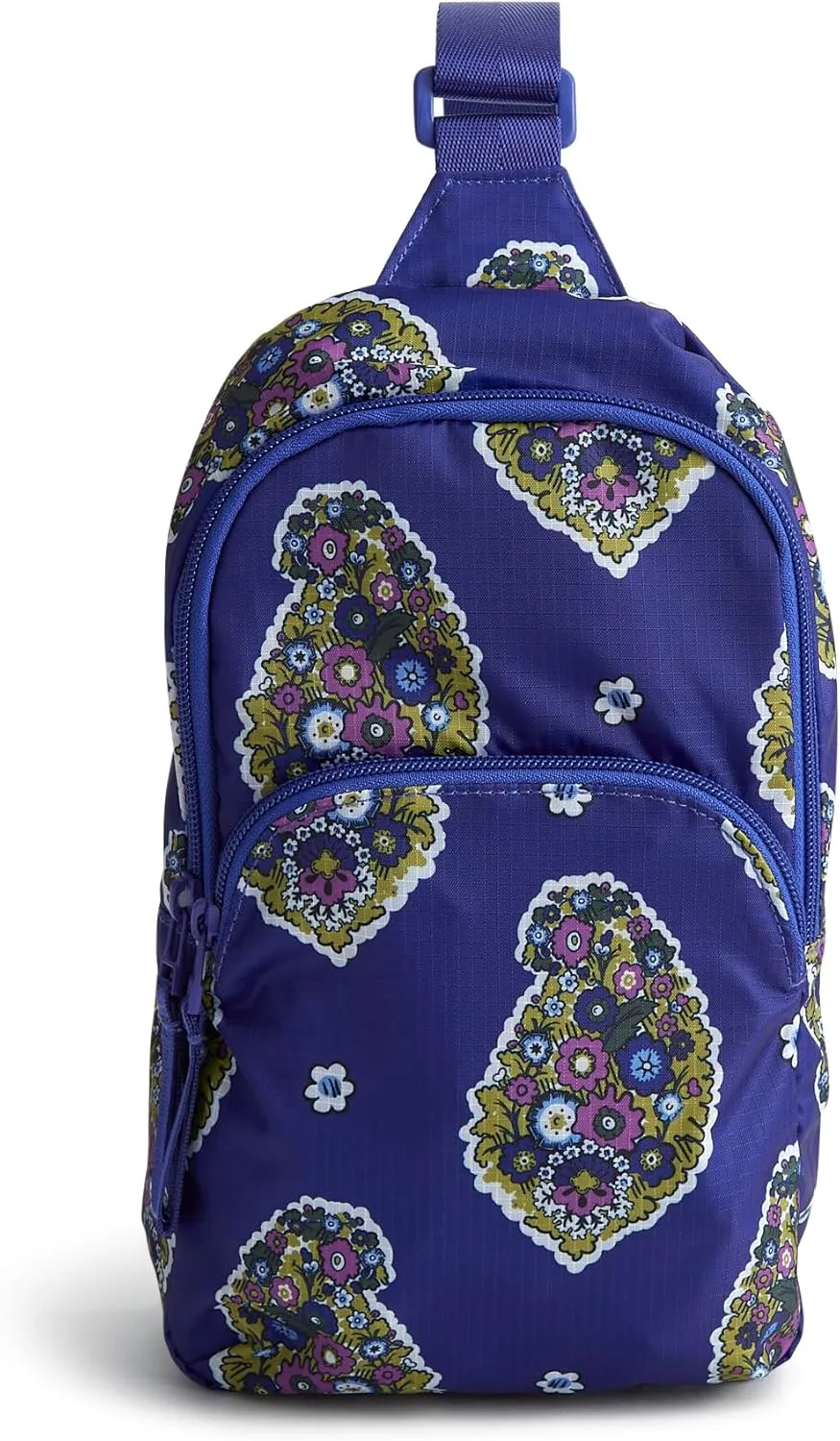 Vera Bradley Ripstop Lorman Sling Backpack, Kew Gardens Blue