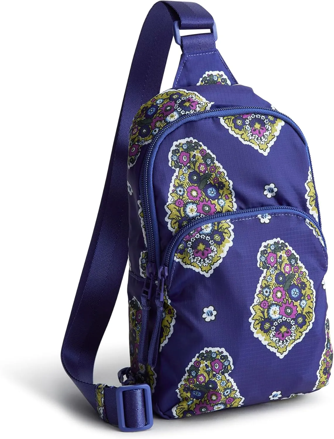Vera Bradley Ripstop Lorman Sling Backpack, Kew Gardens Blue