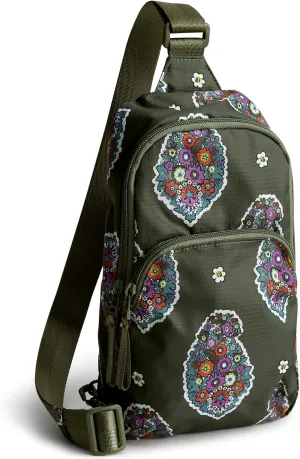 Vera Bradley Ripstop Lorman Sling Backpack, Kew Gardens Green