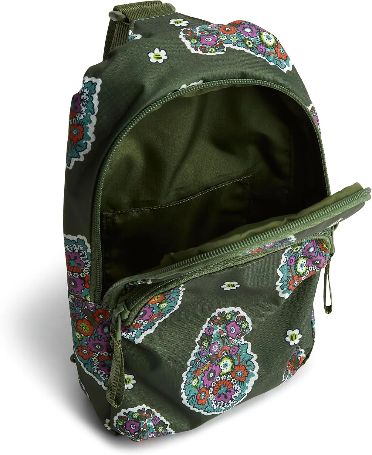 Vera Bradley Ripstop Lorman Sling Backpack, Kew Gardens Green