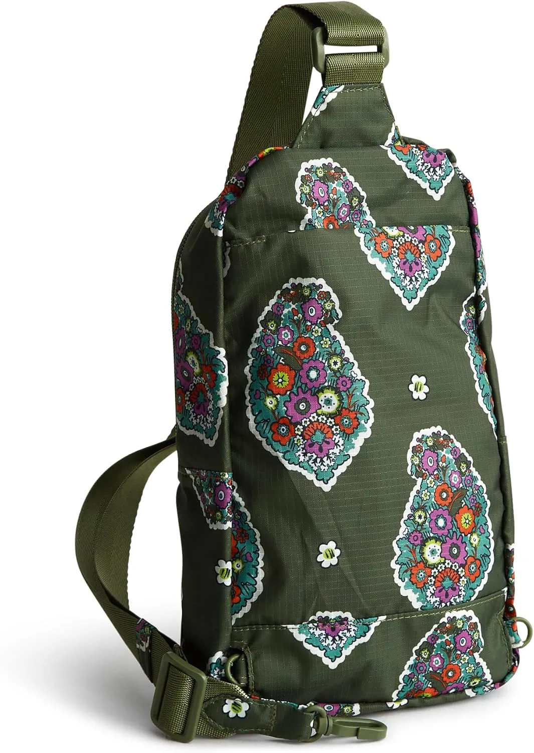 Vera Bradley Ripstop Lorman Sling Backpack, Kew Gardens Green