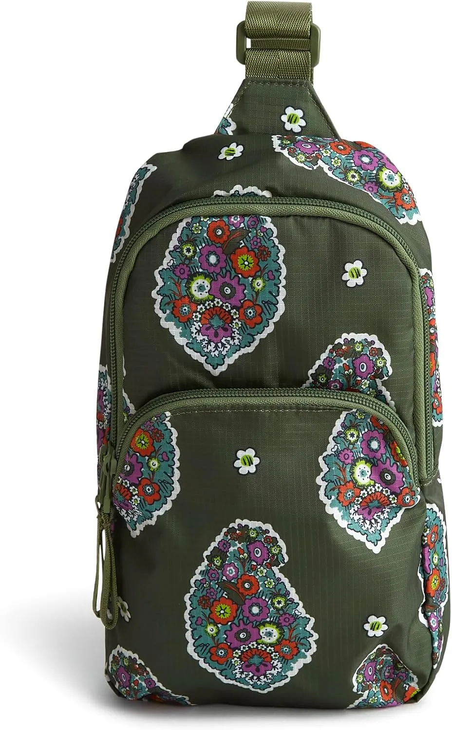 Vera Bradley Ripstop Lorman Sling Backpack, Kew Gardens Green