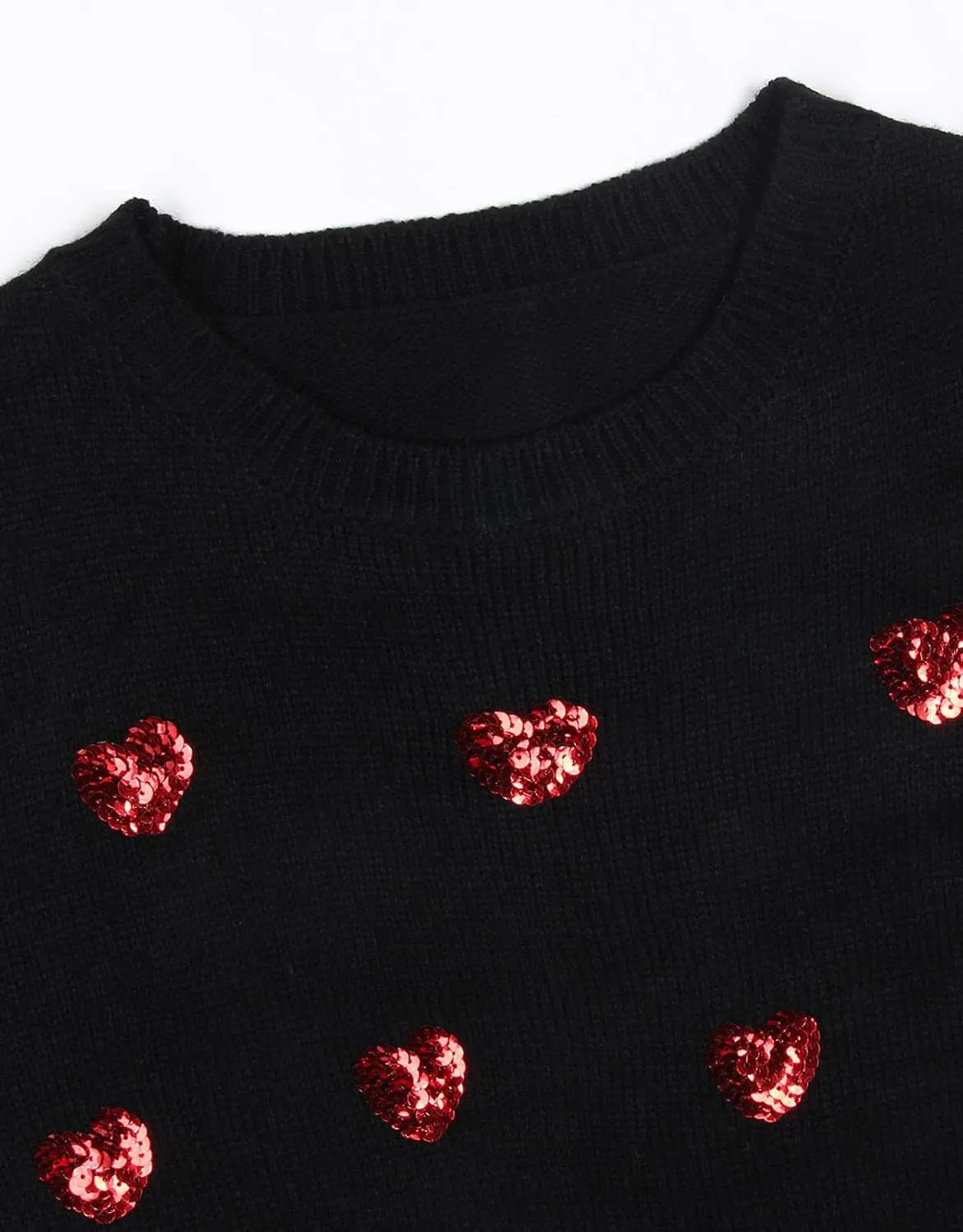 Womens American Flag Sweater Long Sleeve Crew Neck Knitted Casual Pullover Sweater