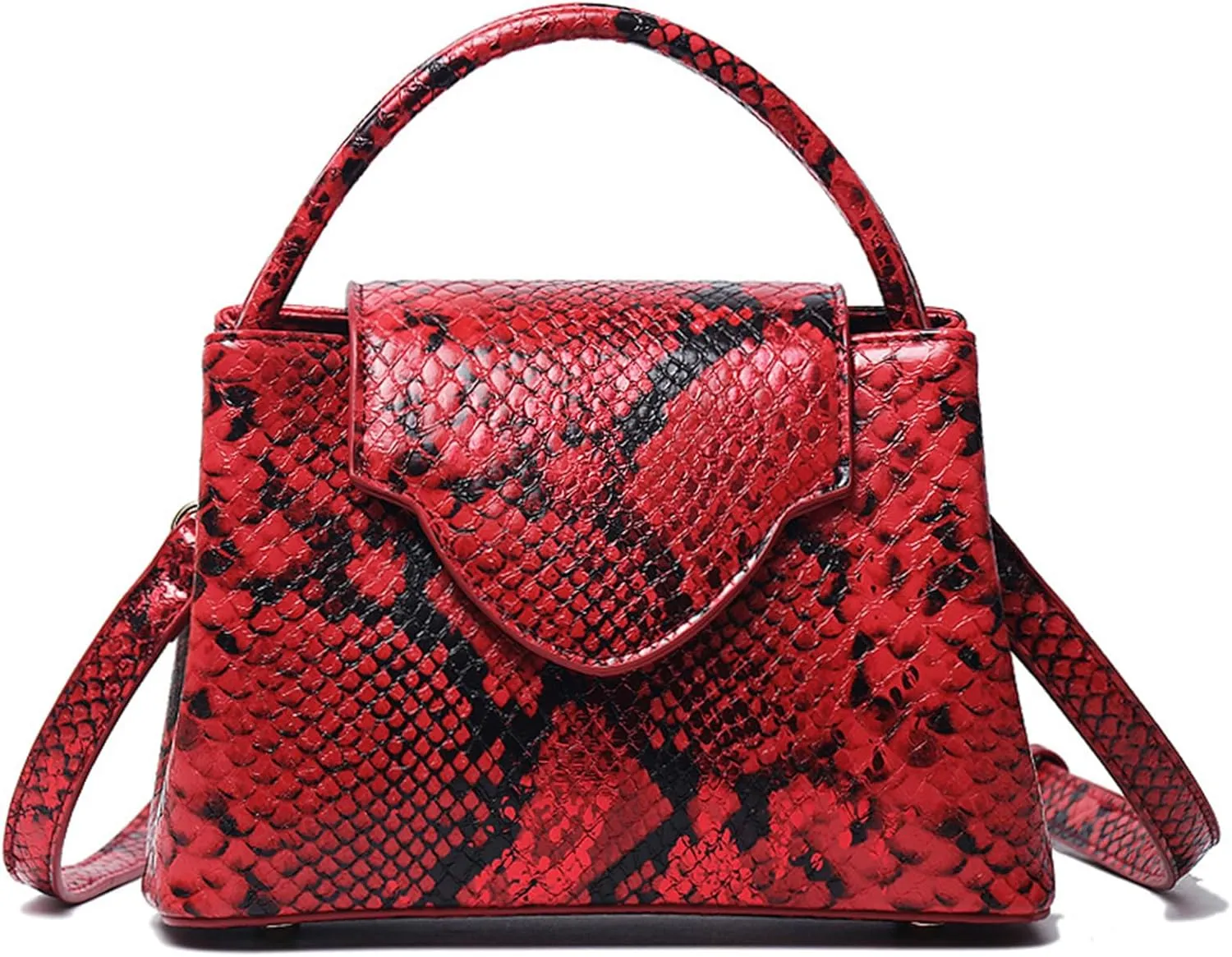 Women's Animal Print Top Handle Satchel Bag PU Leather Retro Crossbody Fashion Shoulder Bag Flap Handbag and Pursebag2205OWOISS