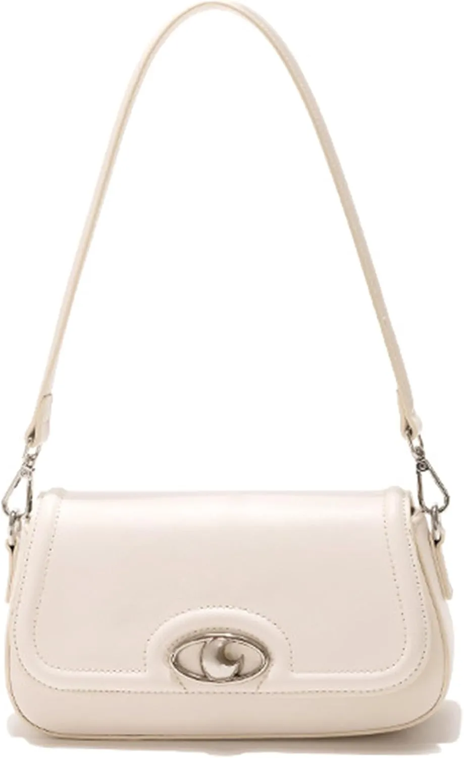 Women's Elegant Underarm Bag PU Leather Flap Shoulder Bag Contrast Color Stitching Tote Satchel Stylish Handbag Pursebag191OWOISS