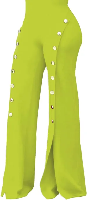 Women's High Waisted Stretchy Bootcut Pull On Dress Pants Casual Work Pants Curves Trousers