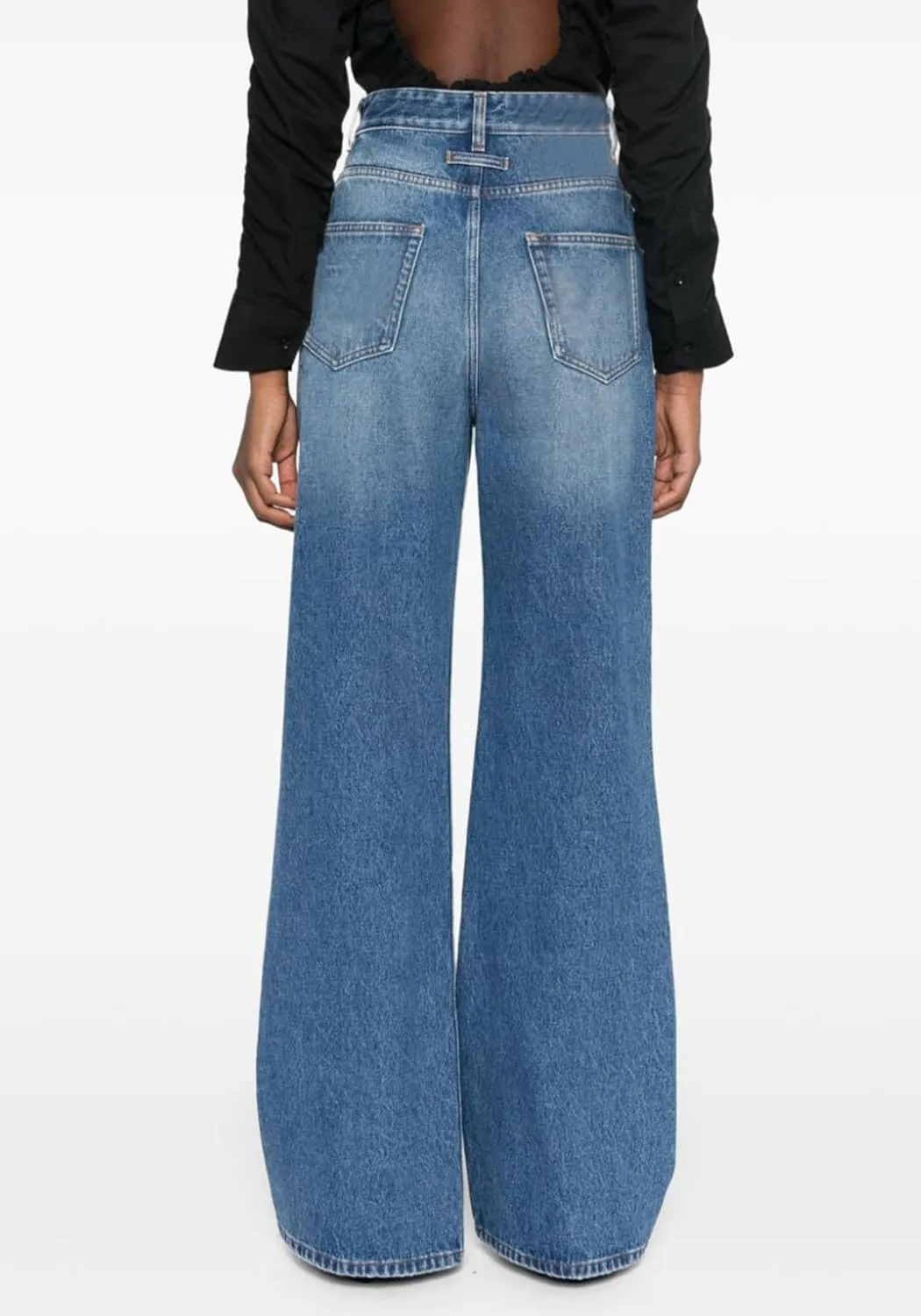 Womens Jeans High Waist Straight Leg Button Down Boyfriends Denim Pants Y2K Streetwear