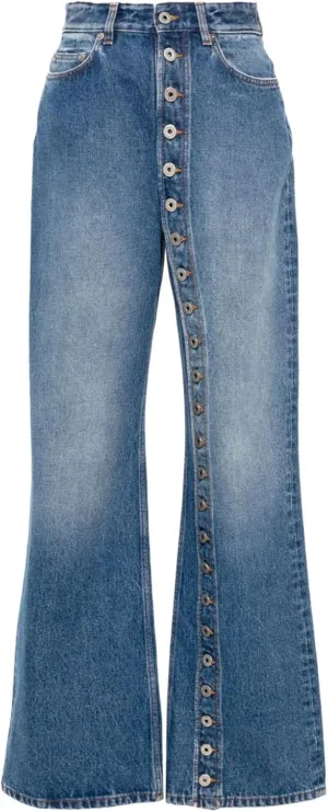 Womens Jeans High Waist Straight Leg Button Down Boyfriends Denim Pants Y2K Streetwear