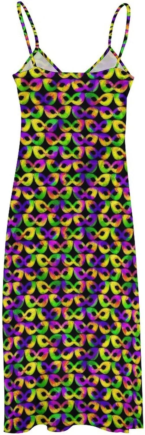 Women's Maxi Dress Duck Summer Sun Dresses Casual Loose Long Dress V Neck Sleeveless Beach Dresses