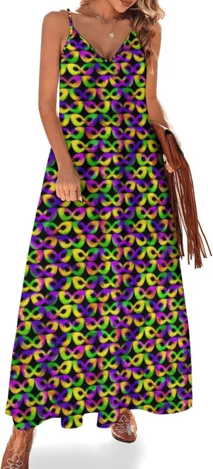 Women's Maxi Dress Duck Summer Sun Dresses Casual Loose Long Dress V Neck Sleeveless Beach Dresses