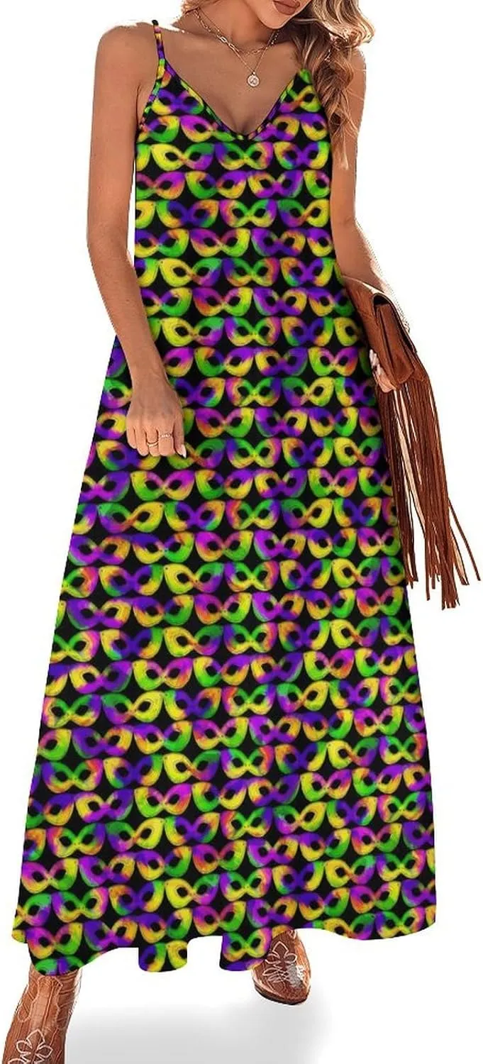 Women's Maxi Dress Duck Summer Sun Dresses Casual Loose Long Dress V Neck Sleeveless Beach Dresses