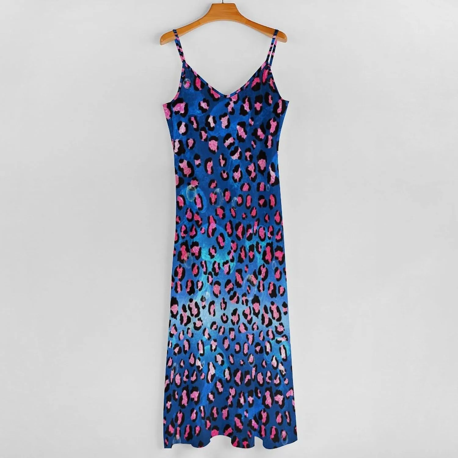 Women's Maxi Dress Tie Dye Seashell Summer Sun Dresses Casual Loose Long Dress V Neck Sleeveless Beach Dresses