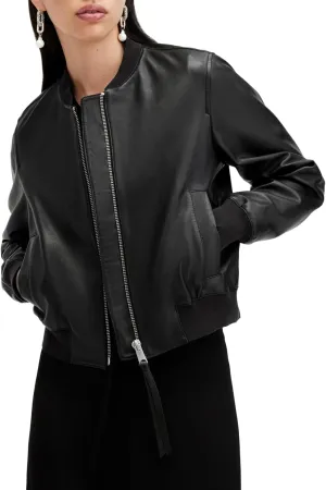Women's Orten Leather Bomber Jacket