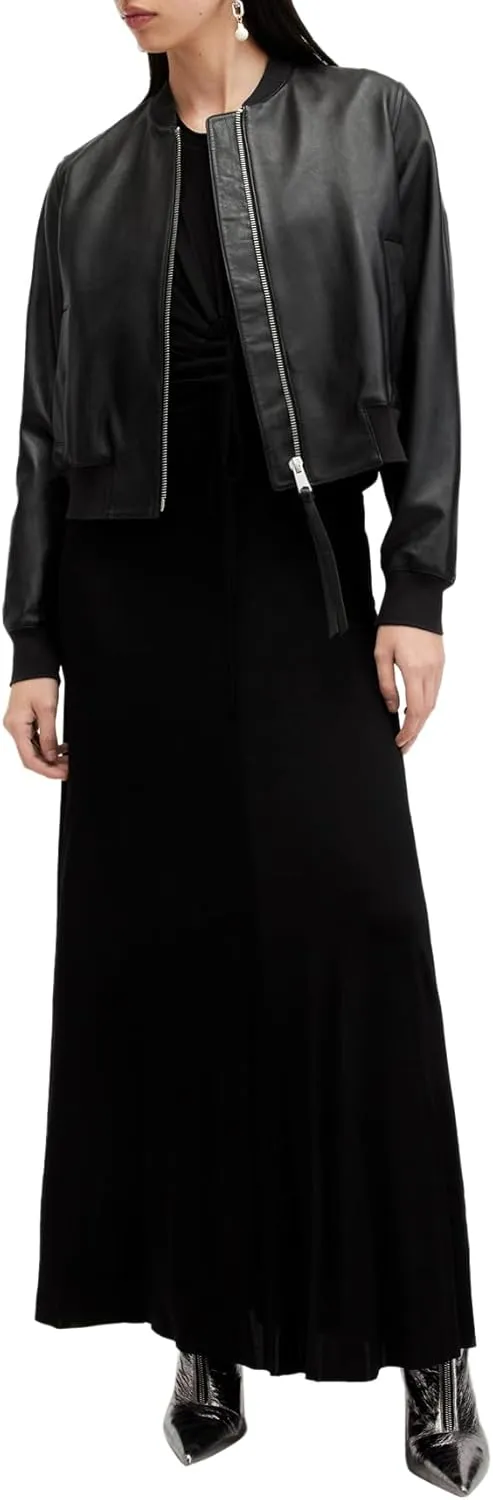 Women's Orten Leather Bomber Jacket