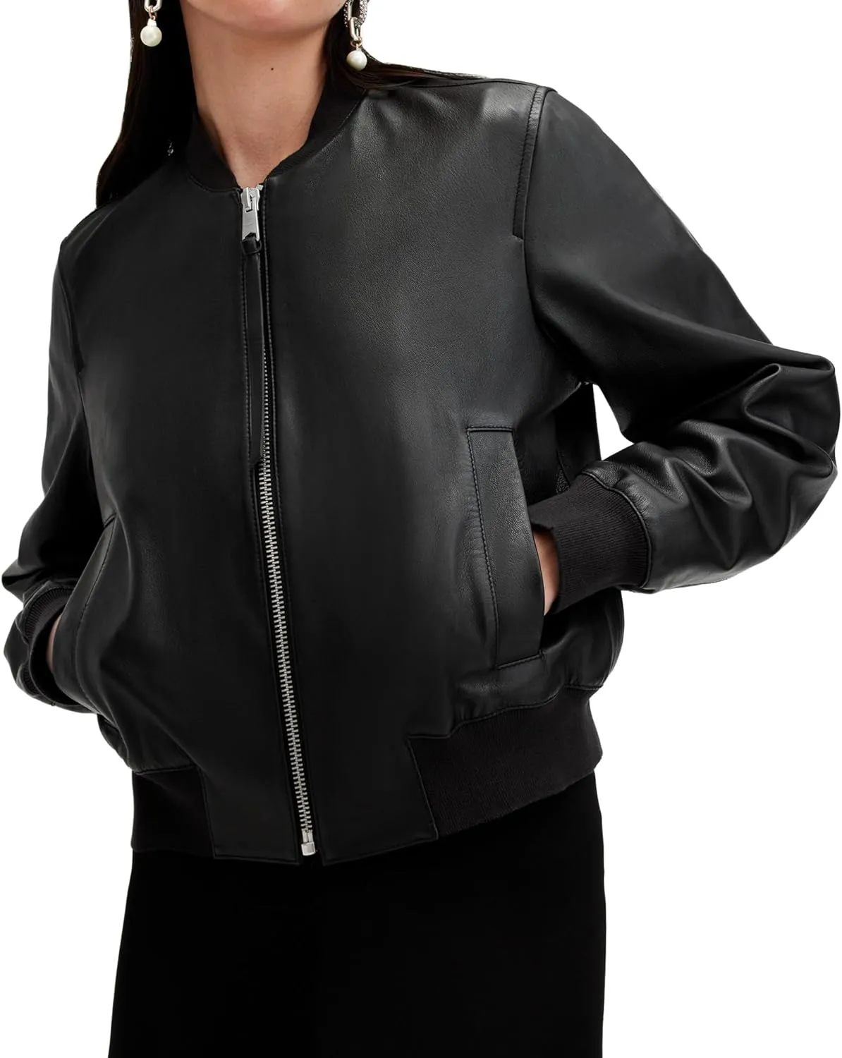 Women's Orten Leather Bomber Jacket