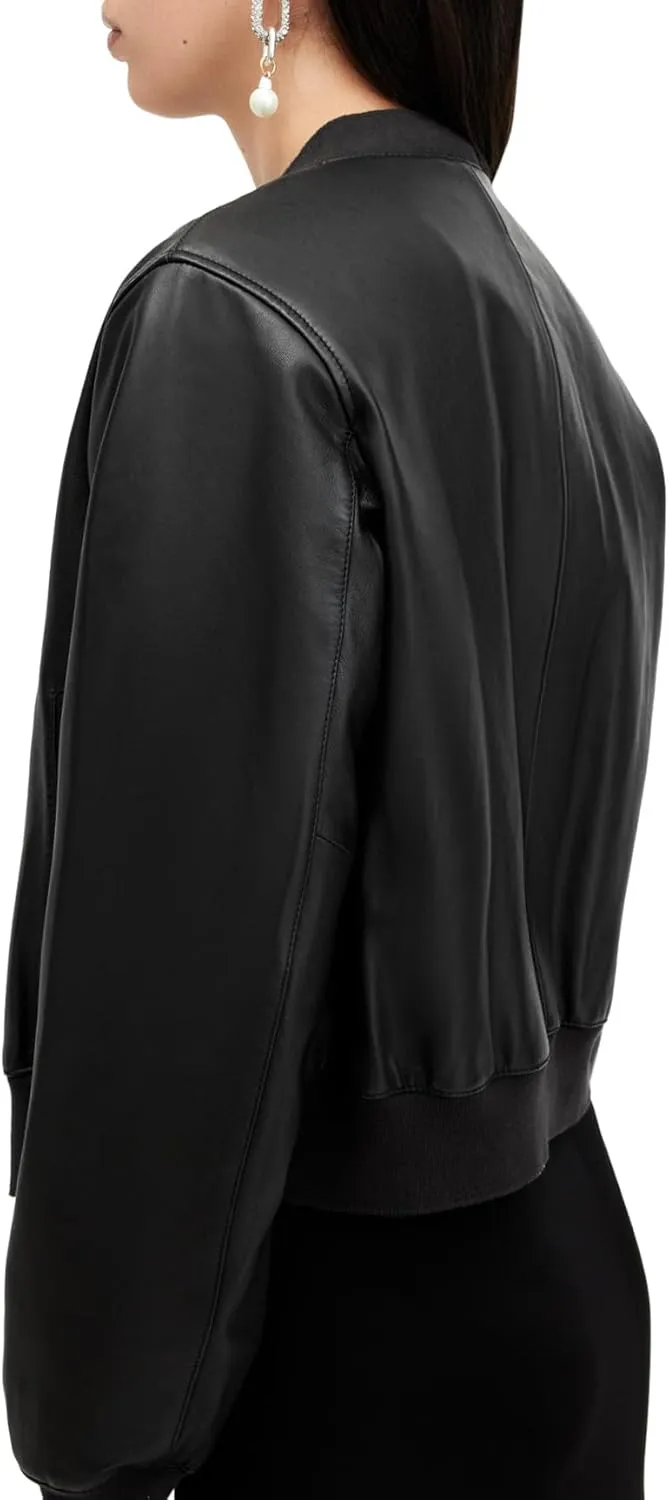 Women's Orten Leather Bomber Jacket