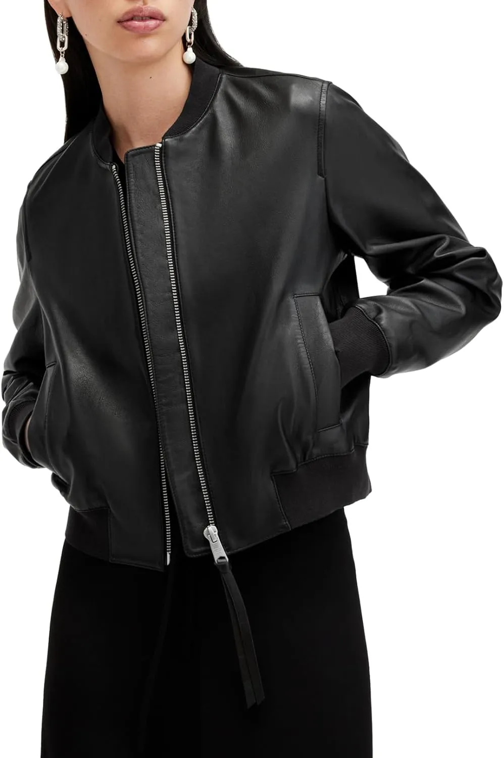 Women's Orten Leather Bomber Jacket