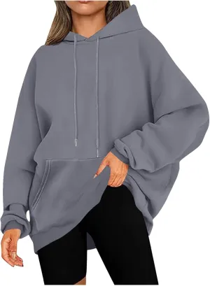 Womens Oversized Hoodies Fleece Sweatshirts Casual Long Sleeve Loose Sweaters Pullover Tops Fall Outfits