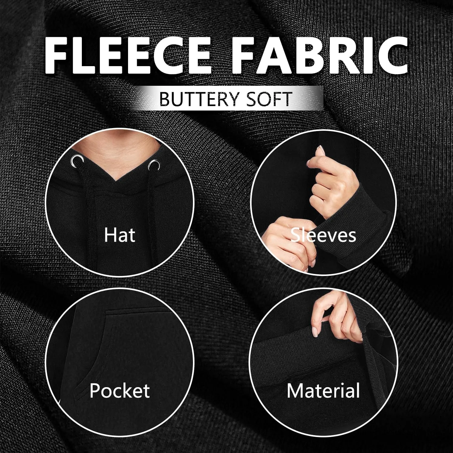 Womens Oversized Hoodies Fleece Sweatshirts Long Sleeve Casual Winter Clothes outfits Fall Pullover Sweaters