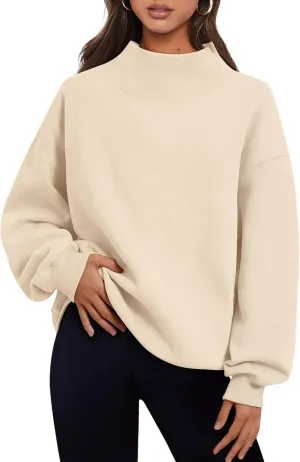 Womens Oversized Sweatshirts Turtleneck Pullover Long Sleeve Hoodies Tops - Fall Outfits 2024 Clothes