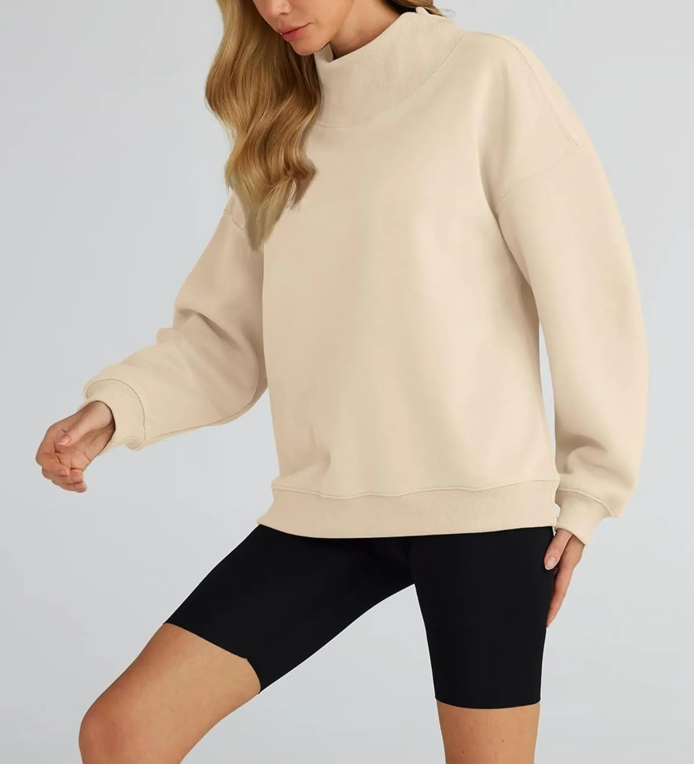 Womens Oversized Sweatshirts Turtleneck Pullover Long Sleeve Hoodies Tops - Fall Outfits 2024 Clothes