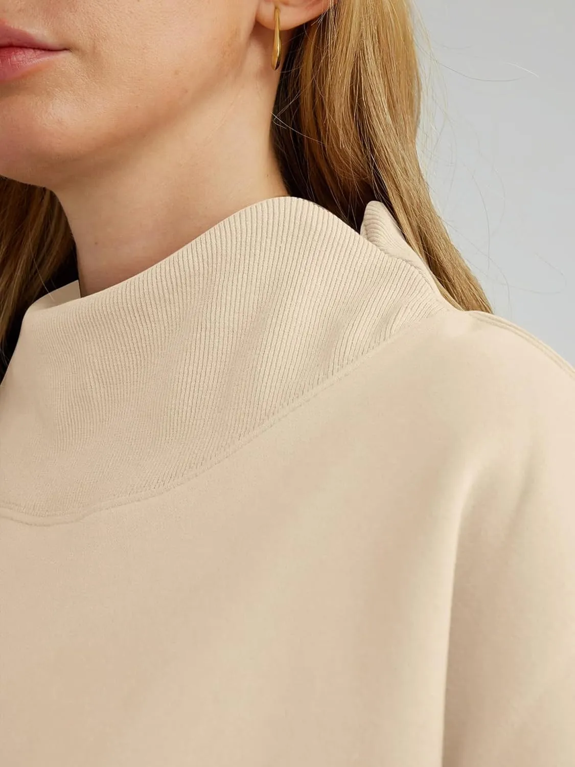 Womens Oversized Sweatshirts Turtleneck Pullover Long Sleeve Hoodies Tops - Fall Outfits 2024 Clothes