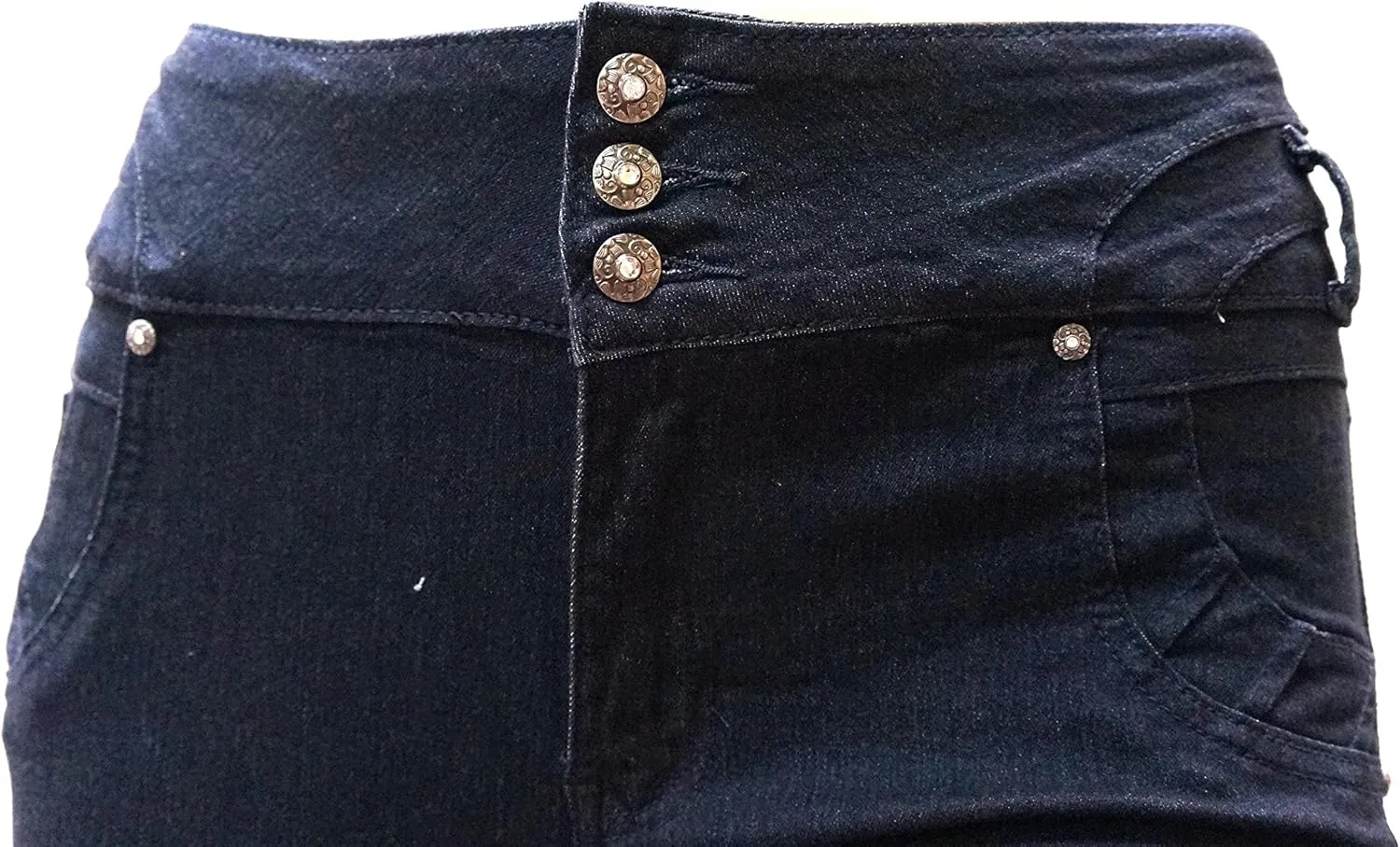 Women's Plus Size Stretch Premium Black Denim Jeans Capri HIGH Waist