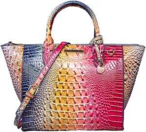 Women's PU Leather Top Handle Tote Bag Fashion Crocodile Print Handbag Satchel Ladies Retro Work Travel Crossbody Bagsbag1274OWOISS