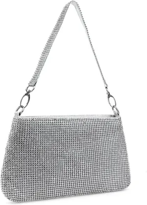 Women's Sparkling Evening Bag Rhinestone Shoulder Bag Party Wedding Handbag and Purse Glitter Clutch Underarm Bagbag869OWOISS