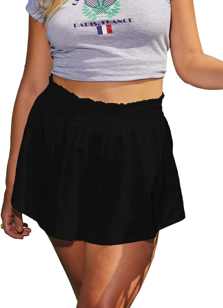 Womens Tennis Skirts Shorts Athletic Golf Skirts for Women High Waisted Running Workout Skorts