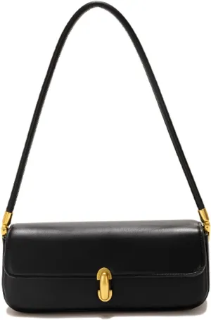 Women's Vintage Handbag PU Leather Fashion Underarm Bag Small Flap Shoulder Bag Simple Outdoor Top Handle Satchel Bagbag186OWOISS
