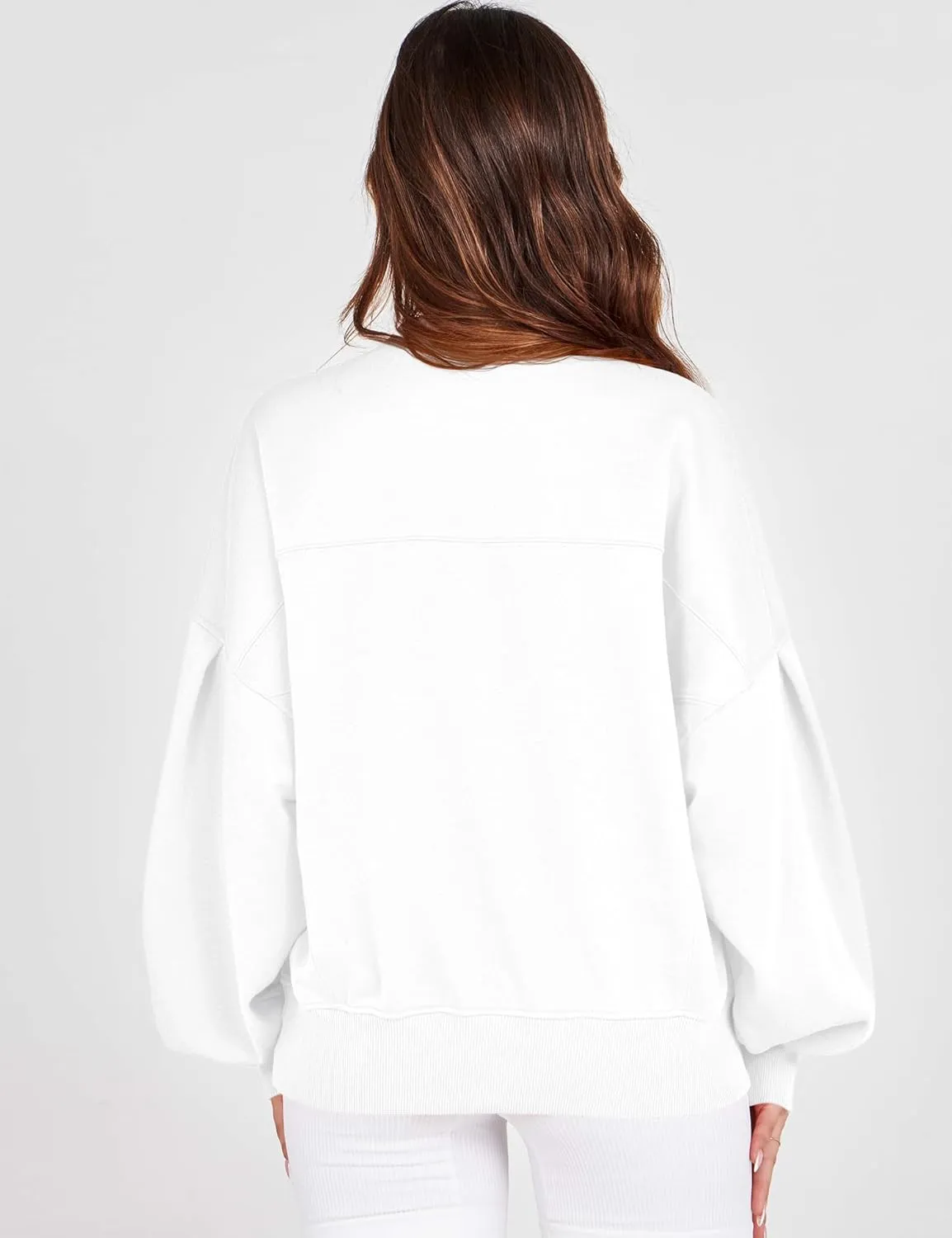 ZHENWEI Womens Fall Oversized Sweatshirts Crewneck Fleece Hoodie Casual Fashion Pullover Sweaters Outfits with Pockets
