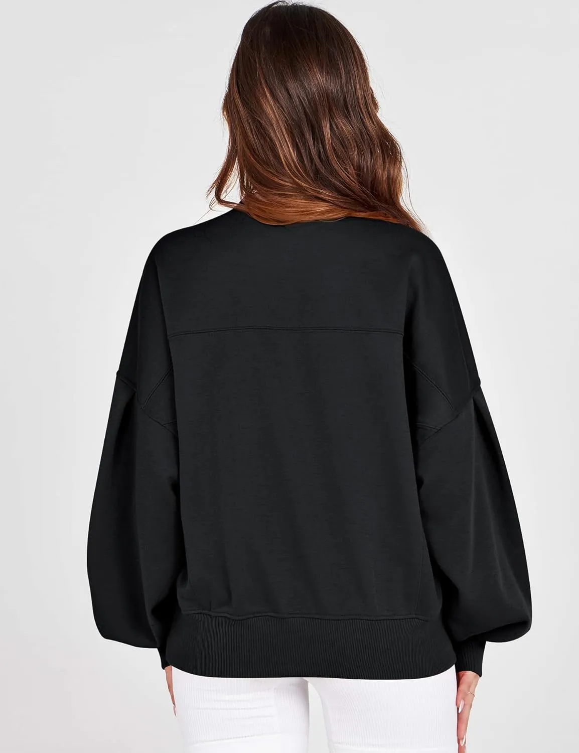 ZHENWEI Womens Fall Oversized Sweatshirts Crewneck Fleece Hoodie Casual Fashion Pullover Sweaters Outfits with Pockets