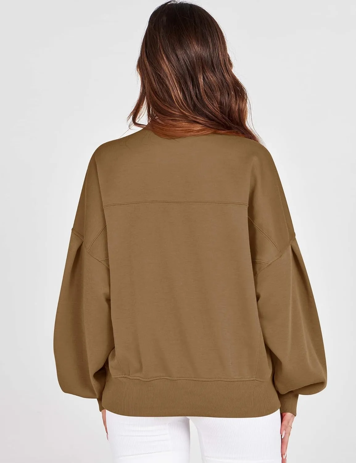 ZHENWEI Womens Fall Oversized Sweatshirts Crewneck Fleece Hoodie Casual Fashion Pullover Sweaters Outfits with Pockets
