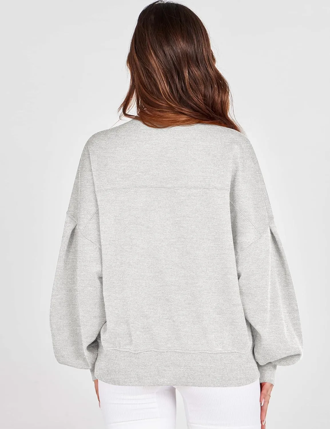 ZHENWEI Womens Fall Oversized Sweatshirts Crewneck Fleece Hoodie Casual Fashion Pullover Sweaters Outfits with Pockets